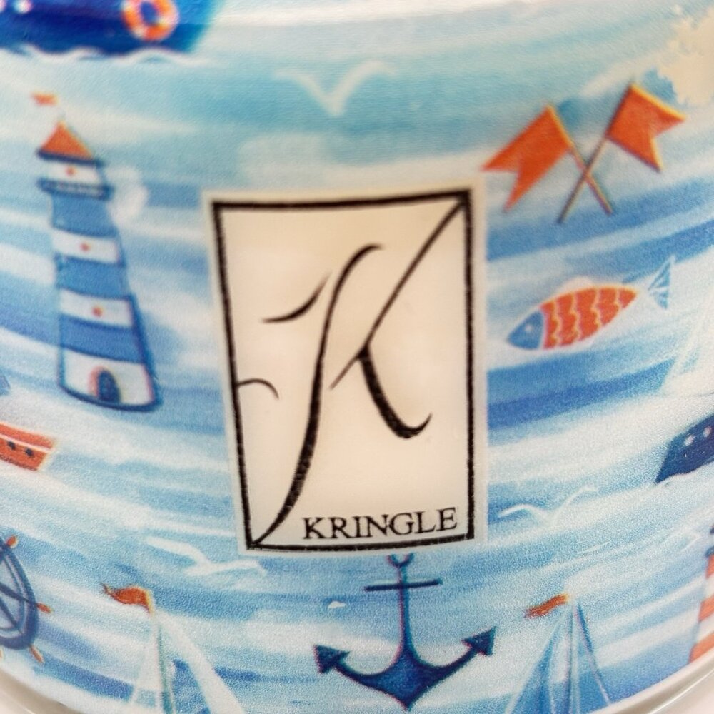 Kringle Candle Salt Water Taffy 3 Wick Painted Jar Soy Candle Nautical Boat 14oz - Picture 6 of 13